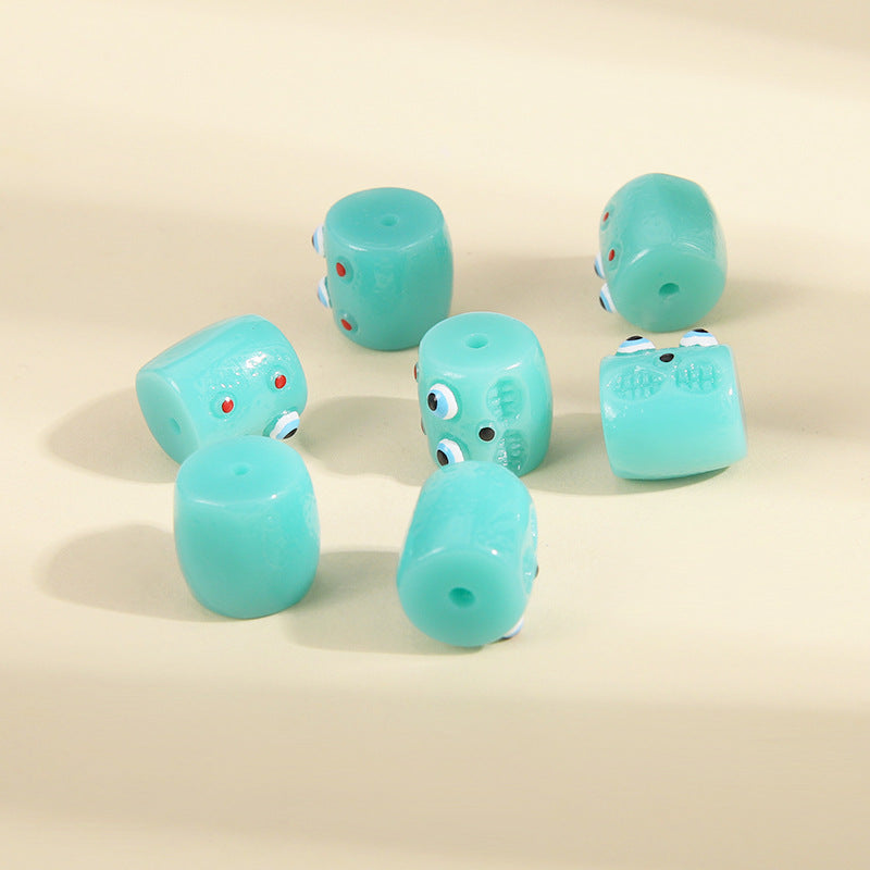 Wholesale 20pcs Cartoon Eyeball Monster Resin String Beads